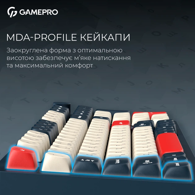 Бездротова механічна клавіатура GamePro Asgard Drakkar (MK305BL) - изображение 14