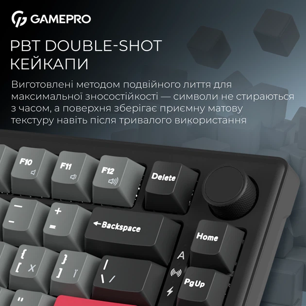 Бездротова механічна клавіатура GamePro Asgard Yord (MK266BK) - зображення 13