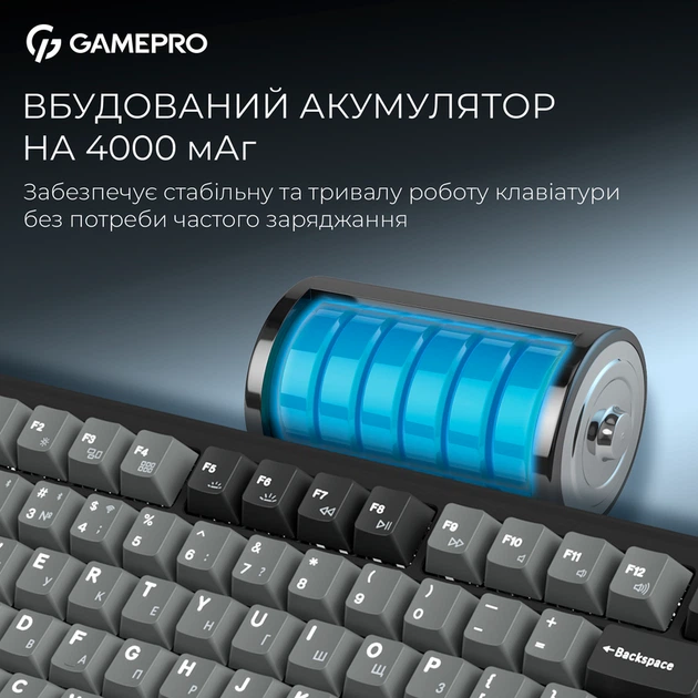 Бездротова механічна клавіатура GamePro Asgard Yord (MK266BK) - зображення 15