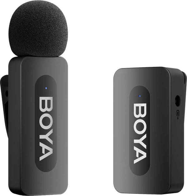 Бездротовий петличний мікрофон BOYA BY-V35 TRS for camera Black - изображение 3