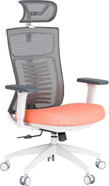 Крісло офісне OfficePro Balance OC550-W-DG-OR - зображення 6
