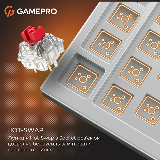 Механічна клавіатура GamePro Genesis Silverlight (MK116) - зображення 10