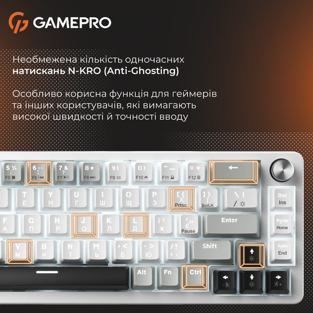 Механічна клавіатура GamePro Genesis Silverlight (MK116) - зображення 12