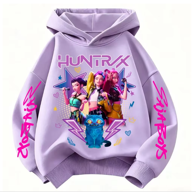 Худі для дівчаток пуловер RUMi Anime cosplay Кейпоп мисливці на демонів KPop Demon Hunters фіолет Зріст 160 - Фото 6 Худі для дівчаток пуловер RUMi Anime cosplay Кейпоп мисливці на демонів KPop Demon Hunters фіолет Зріст 160 - изображение 6