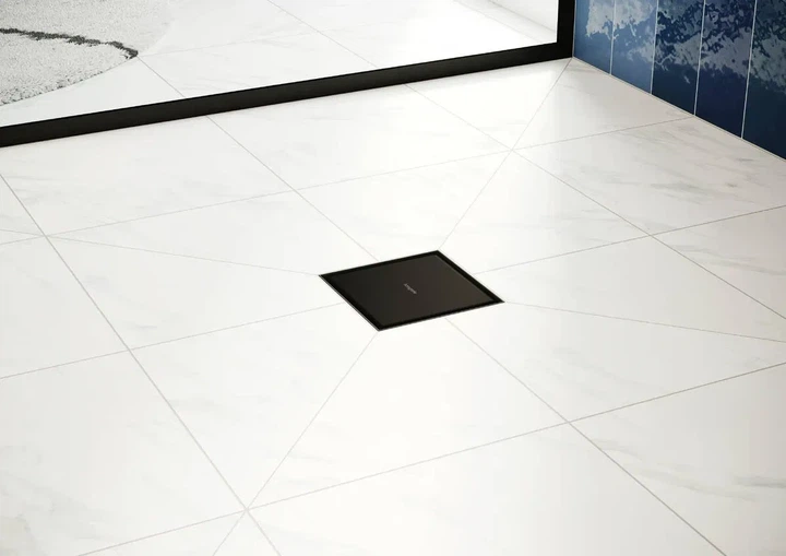 Душевий трап 150/150 Нansgrohe RainDrain Point 56249670 матовий чорний, з решіткою та монтажним комплектом - Фото 5 Душевий трап 150/150 Нansgrohe RainDrain Point 56249670 матовий чорний, з решіткою та монтажним комплектом - изображение 5