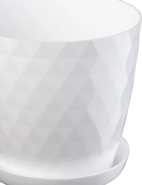 Горщик для квітів Kadax Amily з підставкою 25 см Білий 3 шт. - зображення 3