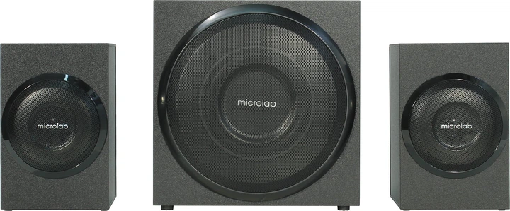 Акустическая система M-110 2.1, 10W, mini-jack, черный Microlab 000322115 - Фото 2 Акустическая система M-110 2.1, 10W, mini-jack, черный Microlab 000322115 - изображение 2