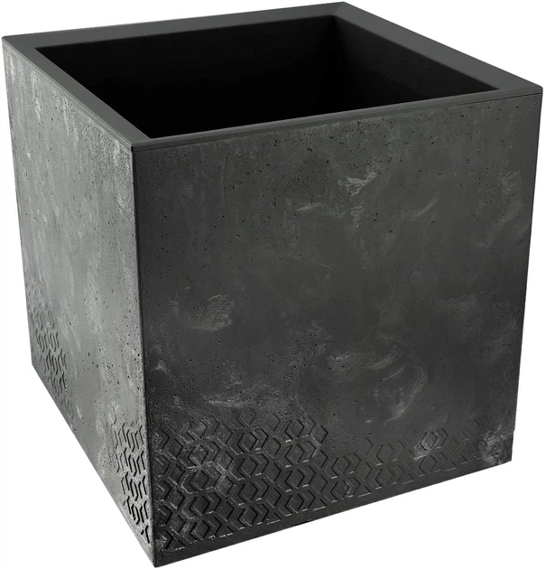Горщик для квітів пластиковий Kadax Karo Eco 39 x 39 см Чорний (5903699495933) - зображення 6