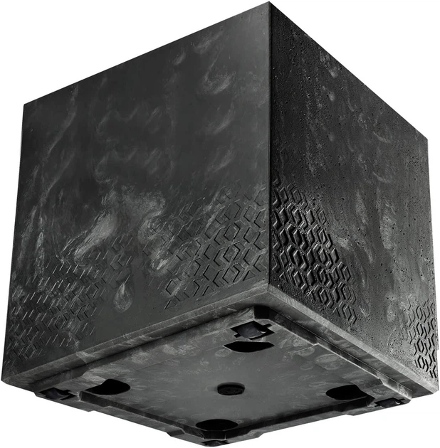 Горщик для квітів пластиковий Kadax Karo Eco 39 x 39 см Чорний (5903699495933) - зображення 7