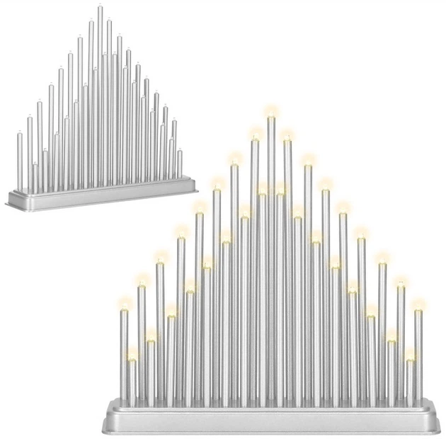 Підсвічник Springos CL0855 адвент 33 LED Сріблястий (5907719426778) - зображення 9