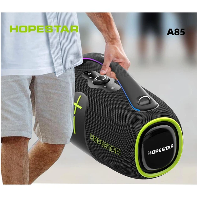 Портативна колонка Bluetooth HOPESTAR A85 400W, 30000mAh Чорна - Фото 8 Портативна колонка Bluetooth HOPESTAR A85 400W, 30000mAh Чорна - изображение 8