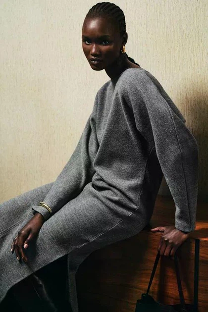 Сукня жіноча COS boiled-wool long-sleeved maxi dress 1216919002 XS Сірий - Фото 5 Сукня жіноча COS boiled-wool long-sleeved maxi dress 1216919002 XS Сірий - изображение 5