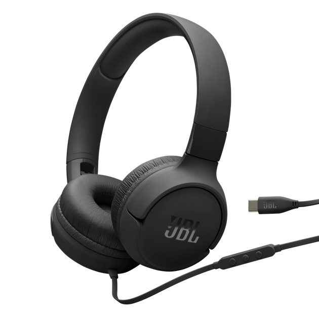 Наушники накладные проводные JBL Tune 520C USB-C штекер черные - Фото 1 Наушники накладные проводные JBL Tune 520C USB-C штекер черные - изображение 1