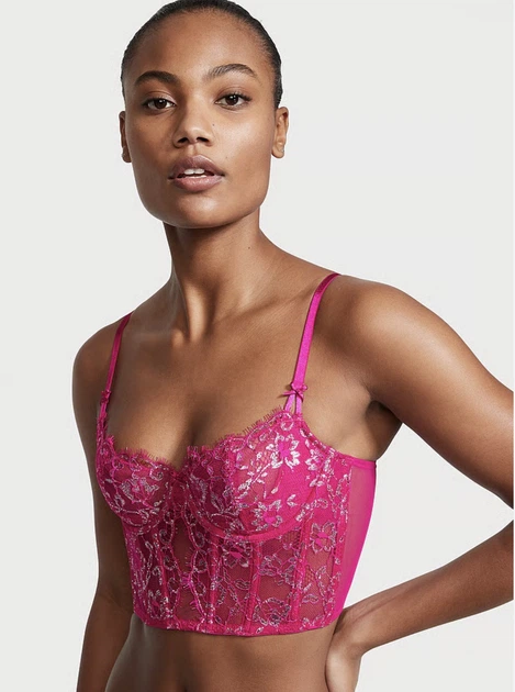 Комплект Victoria’s Secret Рожевий 75D-S - Фото 6 Комплект Victoria’s Secret Рожевий 75D-S - изображение 6