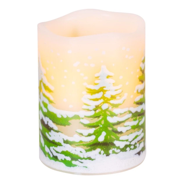 Świeca dekoracyjna Springos CA1455 LED na baterie świąteczny wzór 3 szt (5908455301800) - obraz 8