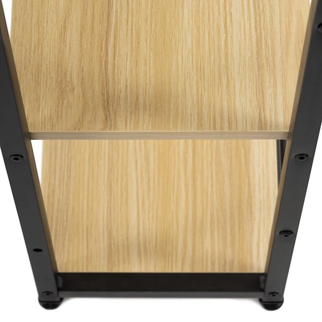 Biurko komputerowe SPRINGOS HF0047 regał z półkami Jasnobrązowy (5908455305051) - obraz 5