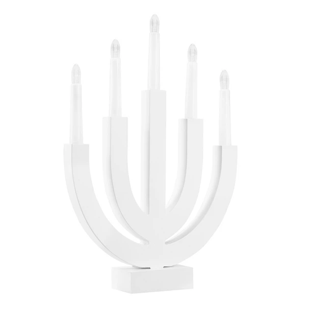 Świecznik z 5 świecami Springos CL0865 LED na baterie świąteczny Biały (5908455301954) - obraz 2