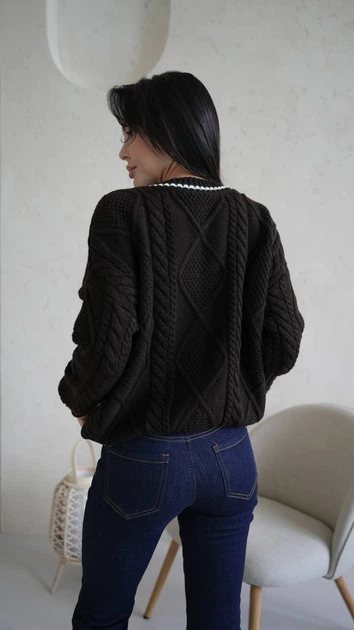 Светр Willow One Size коричневий - зображення 7
