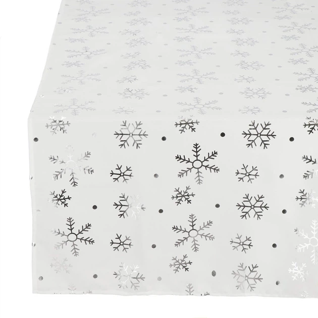 Скатертина на стіл Springos з різдвяним візерунком 220 х 140 см Біла (5907719462271) - зображення 5
