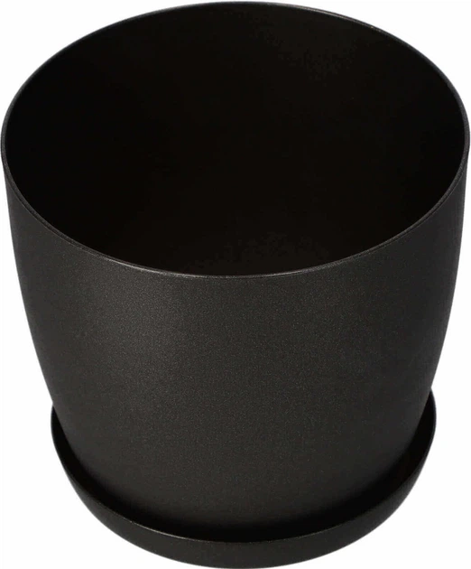 Горщик для квітів Kadax Agen з підставкою 30 см Матовый графит (K2127) - зображення 4