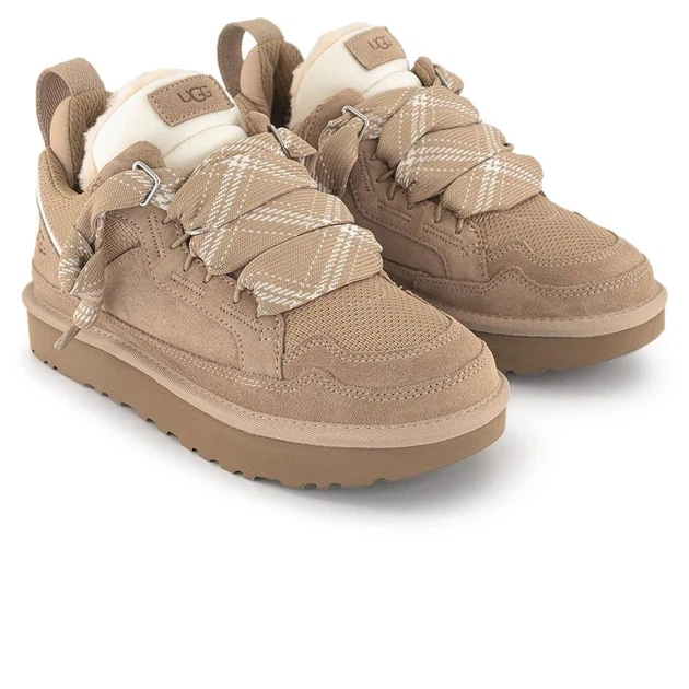 Женские зимние угги кроссовки бежевые UGG Lowmel Sneaker Beige 36р - 22.5см - изображение 2