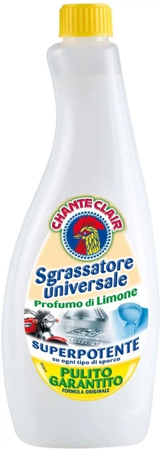 Універсальний очищувач знежирювач ChanteClair Sgrassatore Universale Limone Лимон Спрей 600 мл - Фото 1 Універсальний очищувач знежирювач ChanteClair Sgrassatore Universale Limone Лимон Спрей 600 мл - изображение 1