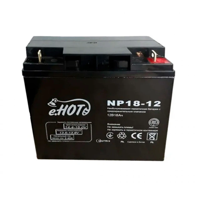 Батарея к ИБП Enot 12V 18Ah (NP18-12) (352512) - Фото 1 Батарея к ИБП Enot 12V 18Ah (NP18-12) (352512) - изображение 1