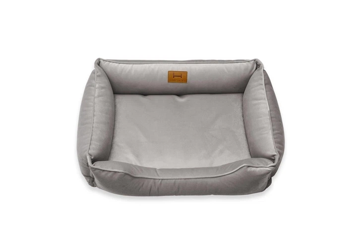 Лежак Harley and Cho Dreamer Velur Gray M 70x50 cm Серый для собак и кошек (HC-003102741) - изображение 14