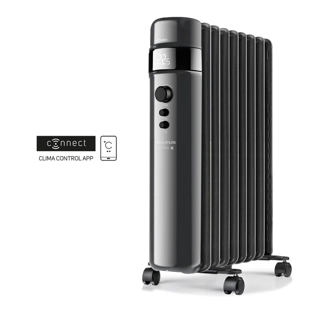 Умный смарт масляный радиатор Taurus AGADIR Connect 2000 Digital Electric Radiator WIFI Black, Черный (Испания) (935075000) - изображение 9