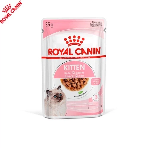 Вологий корм Royal Canin Kitten Instinctive Gravy - консерви для кошенят до 12 місяців, шматочки в соусі, 85 г (4058001) - зображення 2