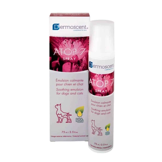 Dermoscent ATOP 7 Spray заспокійливий спрей без стероїдів при алергії та атопії у котів і собак, 75 мл - изображение 2