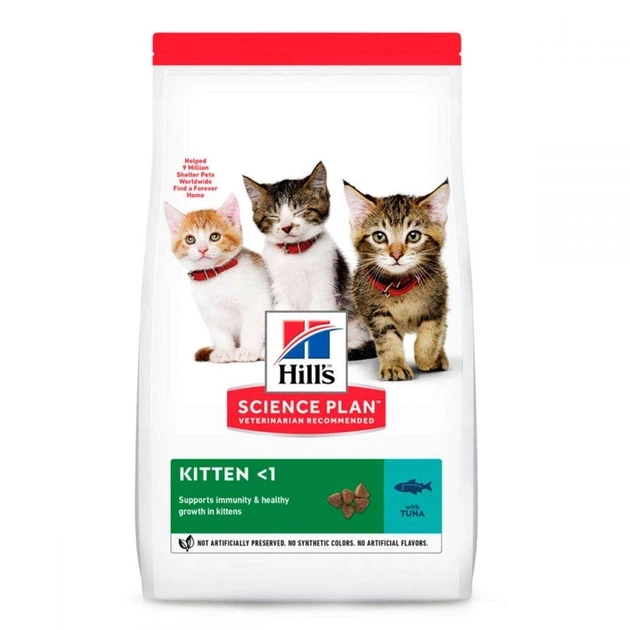 Сухий корм для кошенят, вагітних і годуючих кішок із тунцем HILL'S Science Plan Kitten Tuna 1,5 кг - Фото 2 Сухий корм для кошенят, вагітних і годуючих кішок із тунцем HILL'S Science Plan Kitten Tuna 1,5 кг - изображение 2