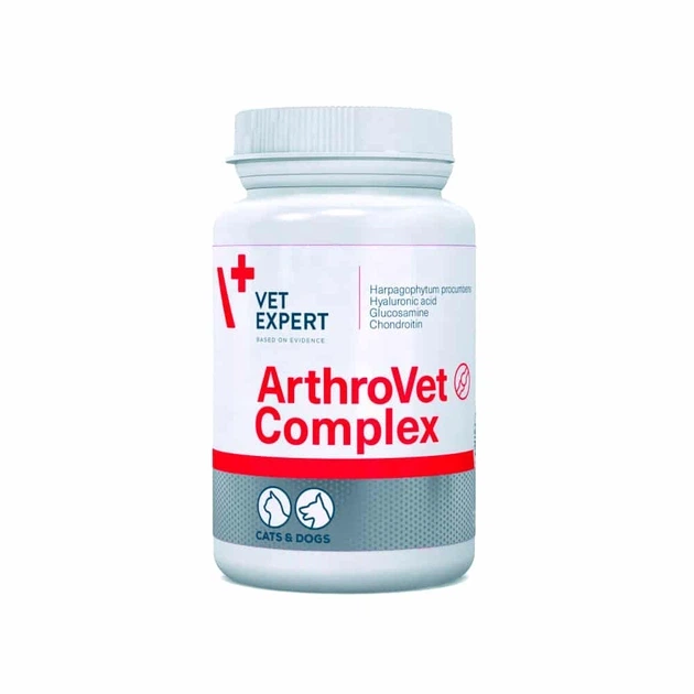 Vet Expert ArthroVet Complex Харчова добавка для підтримання здоров’я фукції хрящів і суглобів у котів і собак, 60 таб. - изображение 2