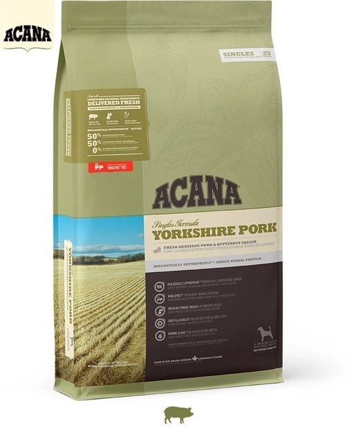 Сухой гипоаллергенный корм для собак всех пород ACANA Yorkshire Pork 6 кг (a57260) - изображение 7