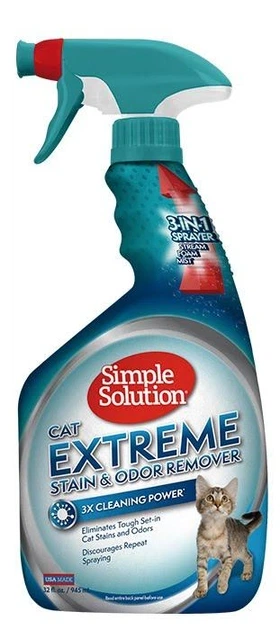 Засіб для нейтралізації запахів і плям Simple Solution Extreme Cat stain and odor remover 945 мл ss в упаковці (10621) - зображення 2