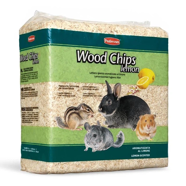 Гигиенический наполнитель Padovan Wood chips lemon для птиц и грызунов 14л/1 кг в упаковке (PP00171) - изображение 2