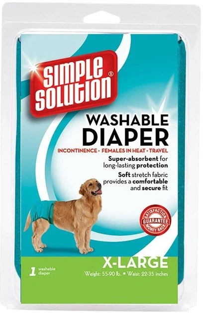 Гігієнічні труси багаторазового використання для собак Simple Solution Washable Diaper X-Large в упаковці (ss10595) - Фото 2 Гігієнічні труси багаторазового використання для собак Simple Solution Washable Diaper X-Large в упаковці (ss10595) - зображення 2