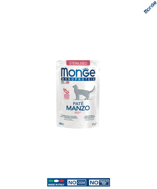 Влажный корм Monge Cat Wet MONOPROTEIN Sterilised 100% говядина 0.085 кг (013741) - изображение 2
