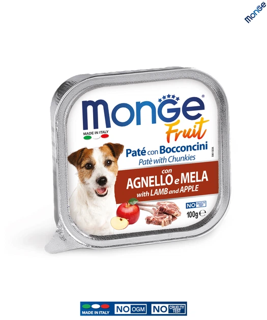 Вологий корм Monge Dog Wet FRUIT ягня з яблуком 0.1 кг (013222) - зображення 2