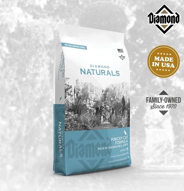 Сухий беззерновий корм для вибагливих стерилізованих котів та кішок DIAMOND NATURALS Finicky Cat Chicken & Rice курица & рис 7.5 кг (dn10099-HT60) - зображення 3