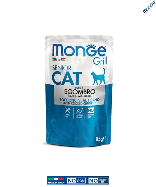 Влажный корм Monge Cat GRILL Wet Senior макрель (скумбрия) 0.085 кг (013666) - изображение 2