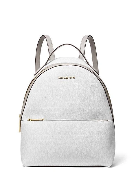 Женский рюкзак Michael Kors Sheila Medium Logo Backpack белый (35F3G6HB6V) - изображение 2
