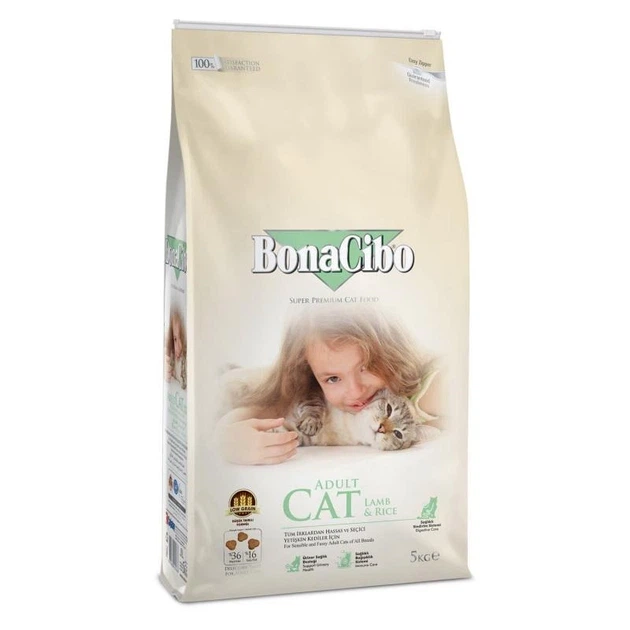 Сухой корм для взрослых котов и кошек всех пород BonaCibo Adult Cat Lamb&Rice 5 кг (BC405666) - изображение 3