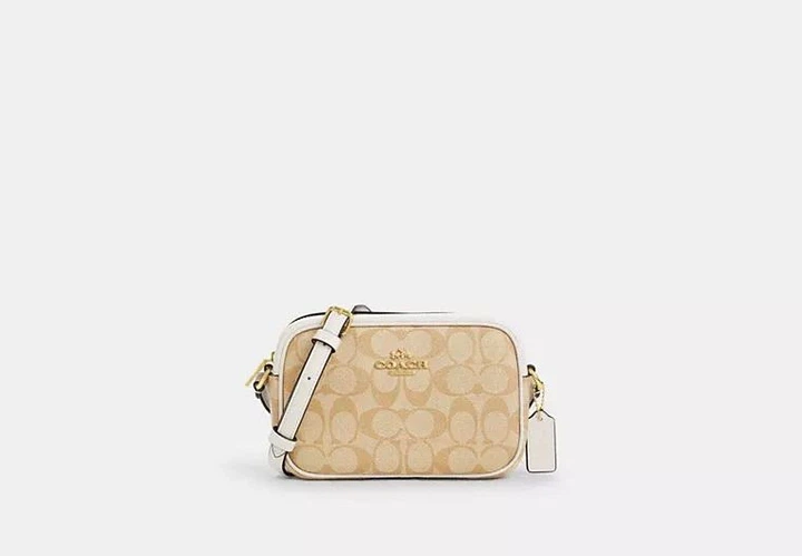 Жіноча сумка Coach Mini Jamie Camera Bag In Signature Canvas (біла