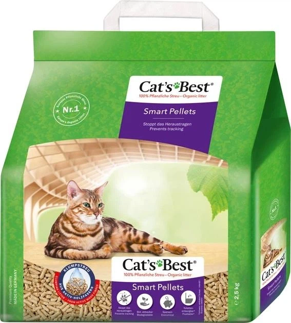 Наполнитель для кошачьего туалета древесный Cat’s Best Smart Pellets 5л/2,5 кг - изображение 3