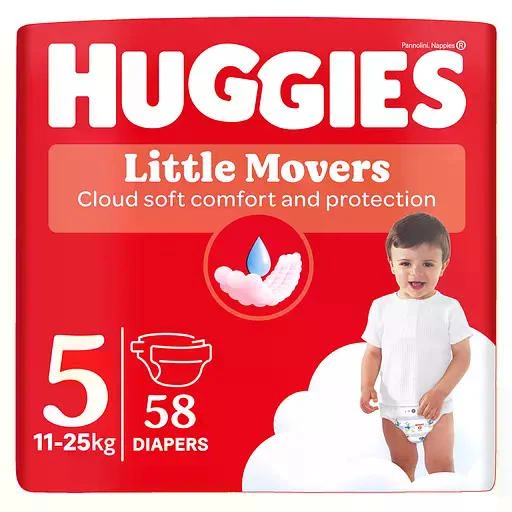 Підгузки Huggies Little Movers Jumbo розмір 5 (11-25 кг), 116 шт - изображение 2