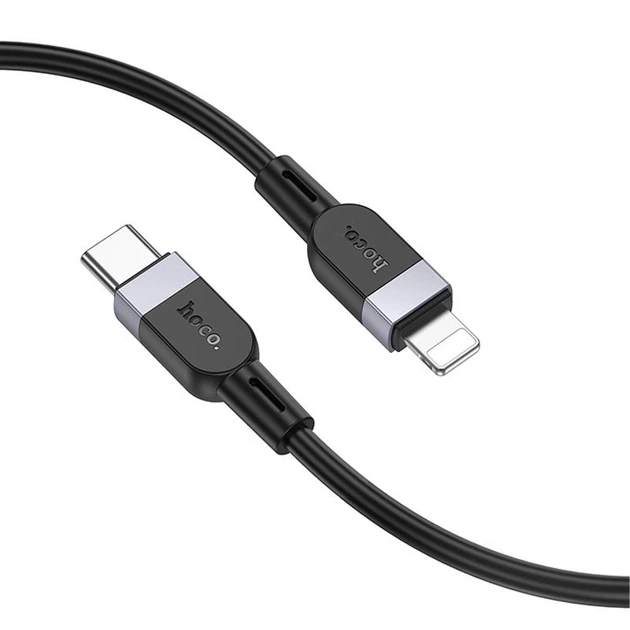 Дата кабель Hoco X109 Energy silicone Type-C to Lightning (2m) Black - Фото 4 Дата кабель Hoco X109 Energy silicone Type-C to Lightning (2m) Black - изображение 4