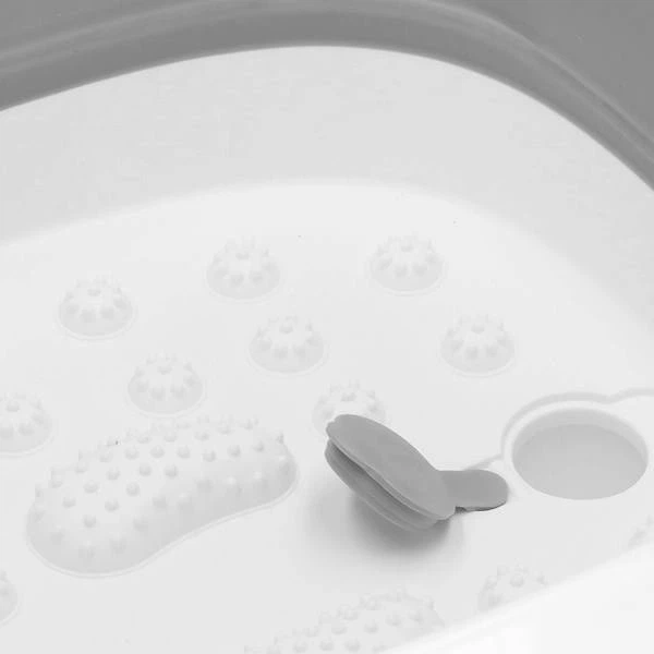 Миска Springos складна силіконова для масажу ніг сіро-біла 10 л (5907719443461) - зображення 6