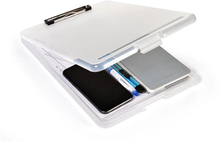 Podkładka do dokumentów z klipsem i przegródką BNT A4 1 szt Przezroczysta 230000 (7392265545345) - obraz 4