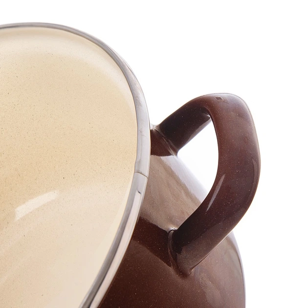 Каструля емальована Orion Brown Коричнева 950 мл (8592381218461) - зображення 4